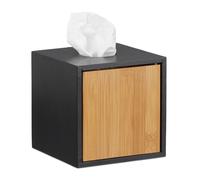 Relaxdays 2x Black Facial Tissue Box