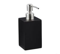 Relaxdays 2x black soap dispensers with steel pump