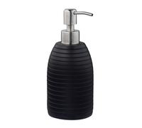 Relaxdays 2x black soap dispensers with steel pump