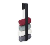 Relaxdays 2x Black Towel Rails Without Drilling