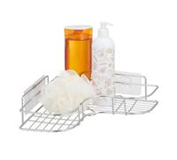 Relaxdays 2x Corner Shower Tray without Drilling