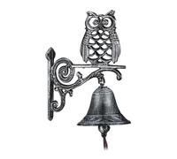 Relaxdays 2x Door Bells with an Owl in Silver
