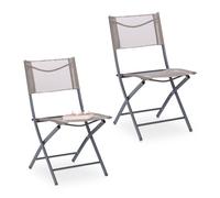 Relaxdays 2x Folding Garden Chair