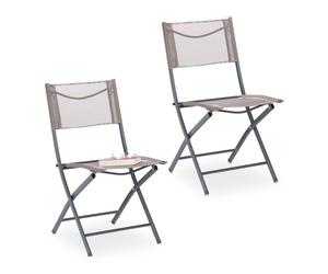 Relaxdays 2x Folding Garden Chair