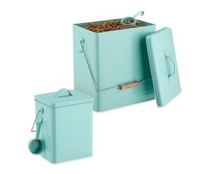 Relaxdays 2x Food Storage Box Turquoise