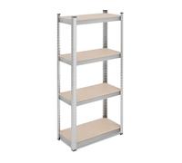 Relaxdays 2x Galvanised heavy-duty rack, 4 shelves