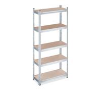 Relaxdays 2x Galvanised Heavy Duty Shelf 150x70 cm