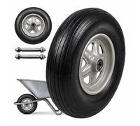 Relaxdays 2x hand truck wheels 3.50-8 solid rubber