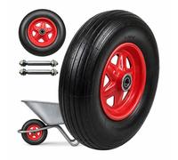 Relaxdays 2x hand truck wheels 3.50-8 solid rubber