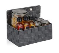 Relaxdays 2x Hanging Storage Basket Grey