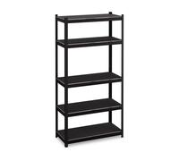 Relaxdays 2x heavy-duty 5-shelf unit, matte black