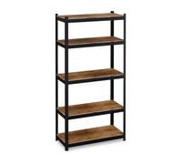 Relaxdays 2x heavy-duty shelf 5 tiers wood effect