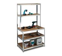 Relaxdays 2x Heavy Duty Shelf with Workbench