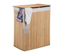 Relaxdays 2x Laundry Baskets with 2 Compartments