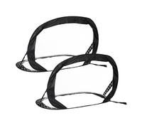 Relaxdays 2x Pop-up Football Gate, Goals, Soccer Practice, Sport Equipment, Kids & Adults, HWD: 80 x 120 x 85 cm, Black, Polyester