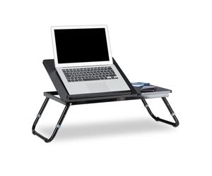 Relaxdays 2x portable black laptop tray