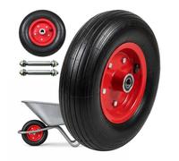 Relaxdays 2x sack truck wheels 4.00-6 solid rubber