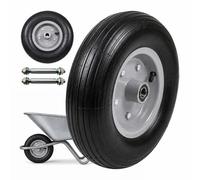 Relaxdays 2x sack truck wheels 4.00-6 solid rubber