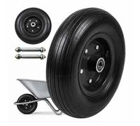 Relaxdays 2x sack truck wheels 4.00-6 solid rubber