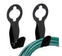 Relaxdays 2x Set Black Hose Holders