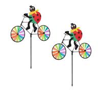 Relaxdays 2x Set Ladybird Windmill Pinwheel