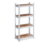 Relaxdays 2x SL shelf galv. 120x60x30 wood effect