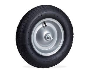 Relaxdays 2x Spare Wheelbarrow Tyres with Axle