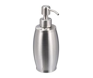 Relaxdays 2x SS soap dispenser 350ml silver
