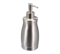 Relaxdays 2x SS soap dispenser 400ml silver