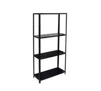 Relaxdays 2x steel shelving, 160 kg, black