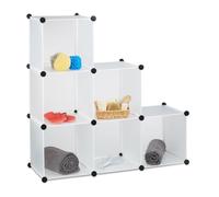 Relaxdays 2x Step Shelf 6 Connecting Compartments