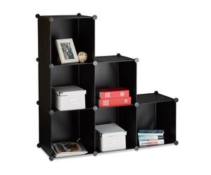 Relaxdays 2x Step Shelf 6 Connecting Compartments