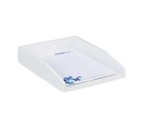 Relaxdays 2x White Bamboo Document Tray