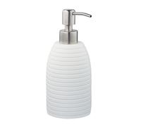 Relaxdays 2x White Grooved Steel Soap Dispenser
