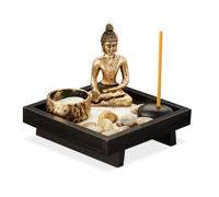 Relaxdays 2x Zen Garden Buddha Statue