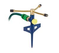 Relaxdays 3 Arm Sprinkler, 360° Watering, 11 m Range, Ground Stake, Spiral Sp...