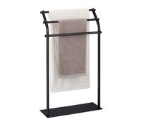 Relaxdays 3-Arm Towel Rack in Black