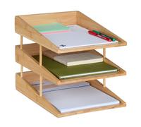 Relaxdays 3-Compartment Letter Tray