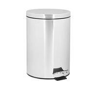 Relaxdays 3 L Pedal Litter Waste Disposal W/Removable Inner Bin, Stainless_Steel, Silver