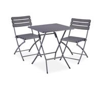 Relaxdays 3-Piece Balcony Furniture Set, Wood Look