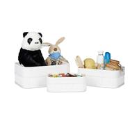 Relaxdays 3-Piece Bathroom Storage Basket Set