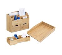 Relaxdays 3-piece desk organizer set