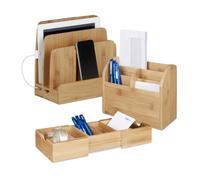Relaxdays 3-piece desk organizer set