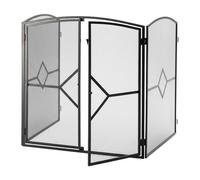 Relaxdays 3-piece fire guard with door