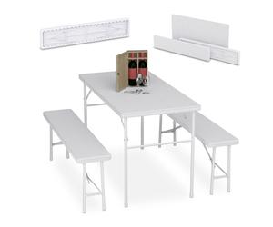 Relaxdays 3-Piece Folding Beer Tent Set, Black