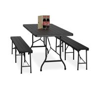 Relaxdays 3-Piece Folding Garden Furniture Set