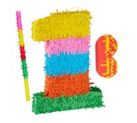 Relaxdays 3-piece Pinata Set, Number One