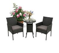 Relaxdays 3-piece rattan garden set
