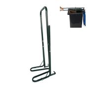 Relaxdays 3-Stage Steel Bin Compactor for Household & Plastic Waste, Manual, Green, 74x31x33 cm