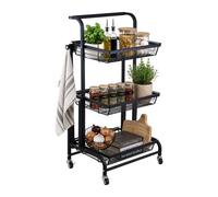 Relaxdays 3-tier adjustable kitchen trolley